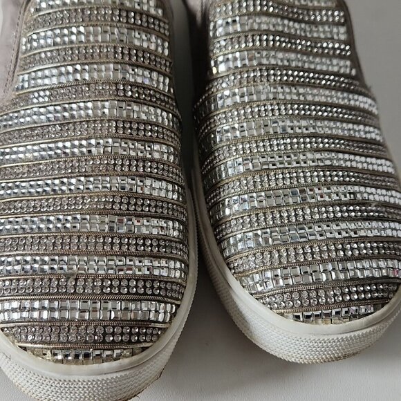 STUART WEITZMAN | Vance Glitz Sneakers Slipons Girls Sz 3 - Picture 4 of 7